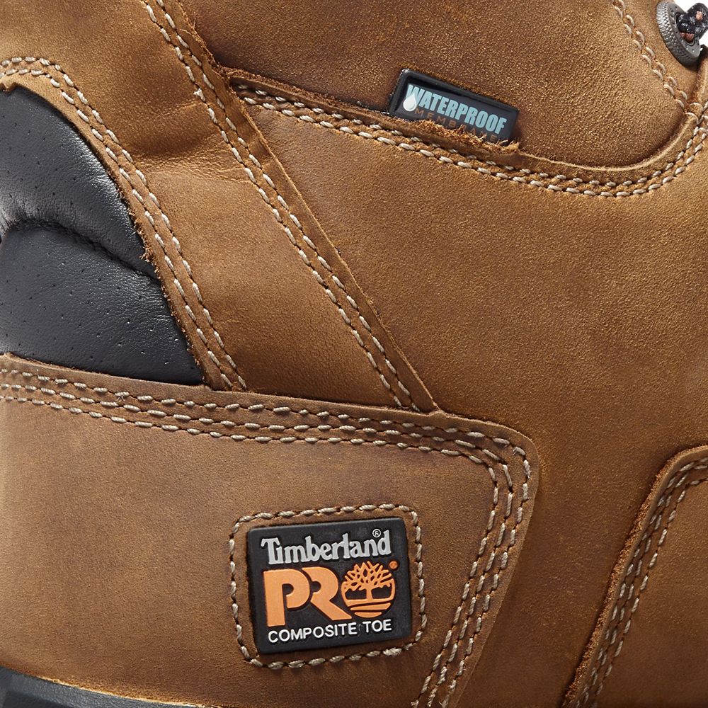 Timberland Mens Work Boots PRO® Boondock 8\" Comp Toe - Brown/Black - India UA1947306